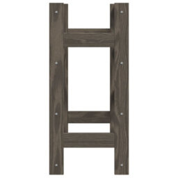 Berkfield Wine Rack For 16 Bottles Grey Solid Wood Pine - thumbnail 4
