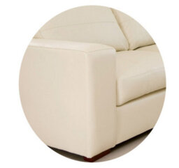 Westpoint Venice Big Corner Sofa Faux Leather Cream Right Hand Side - thumbnail 4
