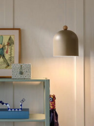 Nordlux Gaston Indoor Pendant Light Brown Metal E27 White Inner - Mains Powered, Ip20 - thumbnail 6