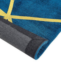 Beliani Rug Havza Blue 80 X 150 Cm Viscose - thumbnail 5
