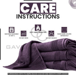 Gc Gaveno Cavailia Hampton Royal 4 Pack Jumbo Bath Sheet 80X170 Purple Egyptian Cotton Premier Super Absorbent Towel - thumbnail 3