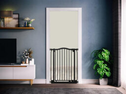 Safetots Extra Tall Curved Top Safety Gate, 89Cm - 98Cm, Matt Black, Extra Tall 100Cm In Height, Pressure Fit Stair Gate - thumbnail 2
