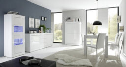 FurniComp LTD Furnicomp Selene 3 Door White Gloss Sideboard - thumbnail 3