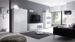 FurniComp LTD Furnicomp Selene 3 Door White Gloss Sideboard - thumbnail 4
