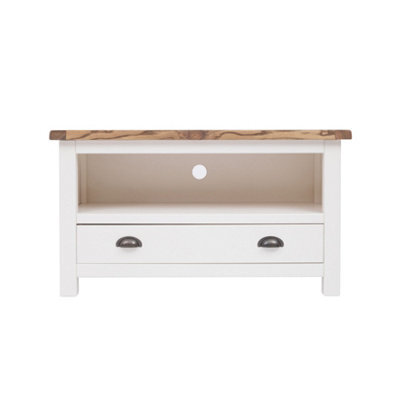 Cabinet Bits Lovere Off White 1 Drawer Tv Cabinet Brass Cup Handle - image 1
