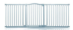 Safetots Curved Top Safety Gate, 188Cm - 197Cm, Matt Grey, Pressure Fit Stair Gate - thumbnail 1