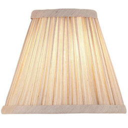 "6"" Luxury Round Tapered Lamp Shade Cream Pleated Organza Modern Elegant Drum"