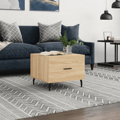 Berkfield Coffee Table Sonoma Oak 50X50X40 Cm Engineered Wood - image 1