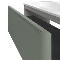 GoodHome Nevado Matt Green Wall-Mounted Vanity Unit & Basin Set (W)800mm (H)600mm - thumbnail 6