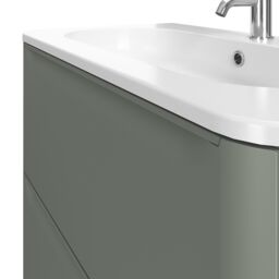 GoodHome Nevado Matt Green Wall-Mounted Vanity Unit & Basin Set (W)800mm (H)600mm - thumbnail 5