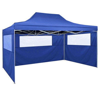 Berkfield Foldable Tent With 3 Walls 3X4.5 M Blue - image 1