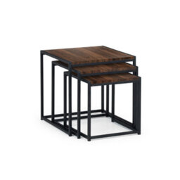 Julian Bowen Tribeca Nest Of 3 Tables - Walnut Effect - thumbnail 2