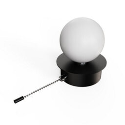 CGC Lighting Cgc Macie Black & White Opal Globe Led Rechargeable Magnetic Usb Reading Bedside Wall Light Pull Cord Switch - thumbnail 4