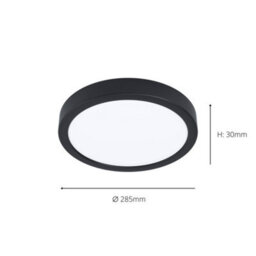 Eglo Argolis 2 Black Metal Led Outdoor Surface Light, Minimalist Design (H) 30mm - thumbnail 3