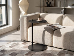Beliani Side Table Kensico Metal Black - thumbnail 2