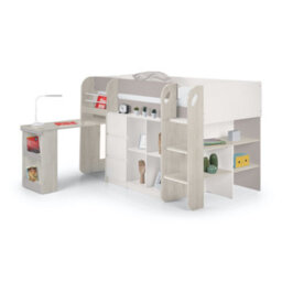 Julian Bowen Saturn 90Cm Single Taupe Midsleeper Cabin Bed With Desk - thumbnail 4