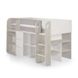 Julian Bowen Saturn 90Cm Single Taupe Midsleeper Cabin Bed With Desk - thumbnail 3