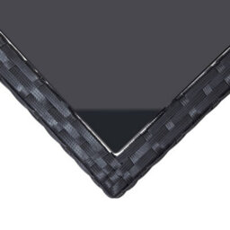 Vidaxl Garden Table Black 240X90X74 Cm Poly Rattan And Glass - thumbnail 3