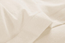 "Homespace Direct Ltd Plain Dye Flannelette Brushed Cotton 16"" Fitted Sheet Cream" - thumbnail 2