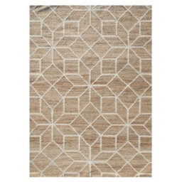 Loomed Handwoven Natural Beige Geometric Jute Area Rug 120X170Cm - thumbnail 6