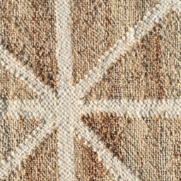 Loomed Handwoven Natural Beige Geometric Jute Area Rug 120X170Cm - thumbnail 5