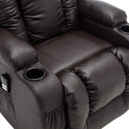 More4Homes Caesar Dual Motor Electric Rise Recliner Bonded Leather Armchair Electric Lift Riser Chair (Brown) - thumbnail 5