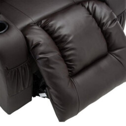 More4Homes Caesar Dual Motor Electric Rise Recliner Bonded Leather Armchair Electric Lift Riser Chair (Brown) - thumbnail 6