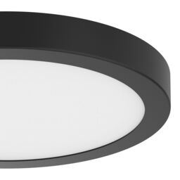 GoodHome Aius Matt Metal & Plastic Black Led Ceiling Light (Dia)30Cm - thumbnail 4