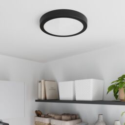 GoodHome Aius Matt Metal & Plastic Black Led Ceiling Light (Dia)30Cm - thumbnail 2