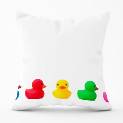 Warren Reed Designer Coloured Rubber Ducks Cushions 60Cm X 60Cm - image 1