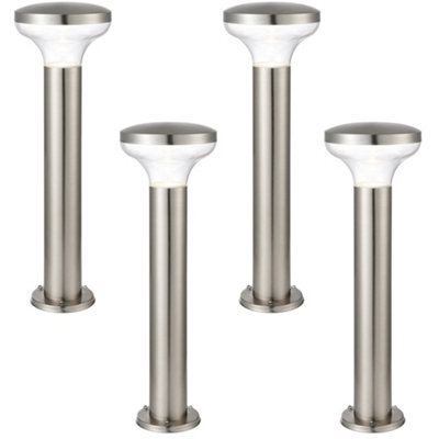 4 Pack Outdoor Post Bollard Light Marine Steel 0.5M Led Garden Driveway Path - image 1