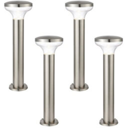 4 Pack Outdoor Post Bollard Light Marine Steel 0.5M Led Garden Driveway Path