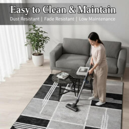 Modern Box Design Area Rug Soft Thick Pile Carpet Living Room Bedroom Kitchen Non Shedding Polypropylene Rug 200X290 Cm - thumbnail 3