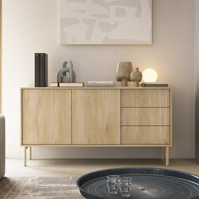 Arte Tavo Sideboard 154Cm In Oak Cremona & Oak Sonoma - Push-Open Storage With Drawers And Doors - image 1