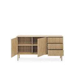 Arte Tavo Sideboard 154Cm In Oak Cremona & Oak Sonoma - Push-Open Storage With Drawers And Doors - thumbnail 4