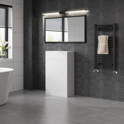Sundaze Gloss White Bathroom Freestanding Back To Wall Wc Unit Toilet Cabinet 500mm - image 1