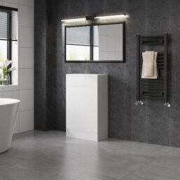 Sundaze Gloss White Bathroom Freestanding Back To Wall Wc Unit Toilet Cabinet 500mm