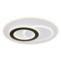 Luminosa Lighting Luminosa Jacques Integrated Led Semi Flush Ceiling Light White Matt Led Dimmable 2700-6500K Remote Control