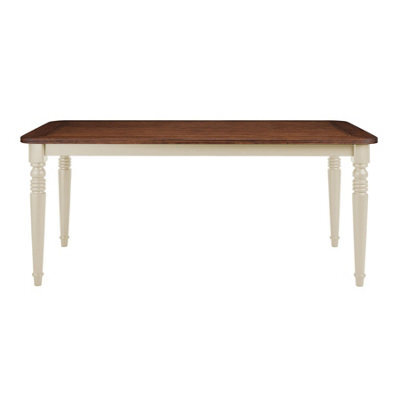 Statement Furniture Queensbury Large Dining Table With Oak Top In Cotswold Cream - image 1