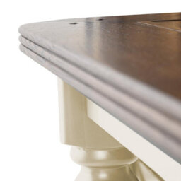 Statement Furniture Queensbury Large Dining Table With Oak Top In Cotswold Cream - thumbnail 5
