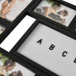 Arpan Multi Aperture Personalised Photo Picture Frame Alphabet Or Number Holds 10 Photos (Black) - thumbnail 4