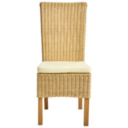 Beliani Set Of 2 Dining Chairs Andes Rattan Natural - thumbnail 6