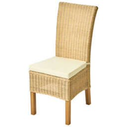 Beliani Set Of 2 Dining Chairs Andes Rattan Natural - thumbnail 8