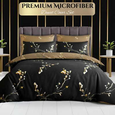 Lazzaro Coffee Single Duvet Cover Set Premium Brushed Microfiber Duvet Cover Single Ultrasoft Hypoallergenic With Zipper Closure - image 1
