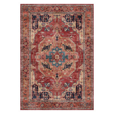 Persian Chenille Red Traditional Medium Rug, (L)170Cm X (W)120Cm - image 1