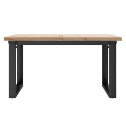 Berkfield Coffee Table O-Frame 90X90X45.5 Cm Solid Wood Pine And Steel - thumbnail 4