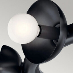 Luminosa Lighting Elstead Kichler Palta Cylindrical Pendant Ceiling Light Contemporary Satin Black 9X E14 - thumbnail 5