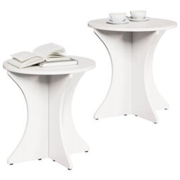 Berkfield Coffee Table 2 Pcs White Solid Pine Wood - thumbnail 3