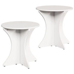 Berkfield Coffee Table 2 Pcs White Solid Pine Wood - thumbnail 2