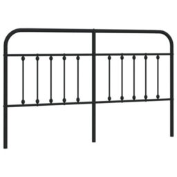 Berkfield Metal Headboard Black 180 Cm - thumbnail 2